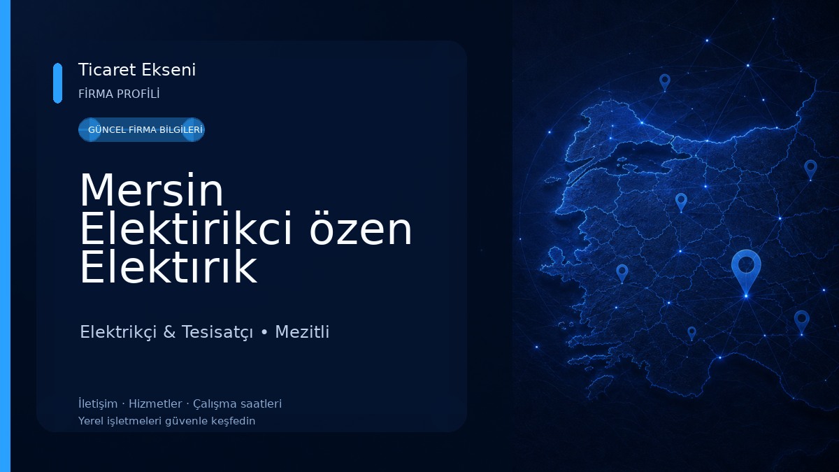 Mersin Elektirikci özen Elektırık