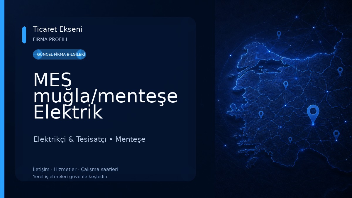 MES muğla/menteşe Elektrik Malzemeleri Satış Servis 
