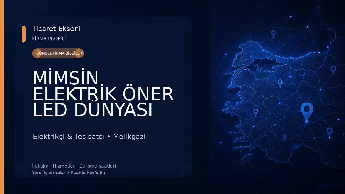 MİMSİN ELEKTRİK ÖNER LED DÜNYASI Elektrikçi & Tesisatçı