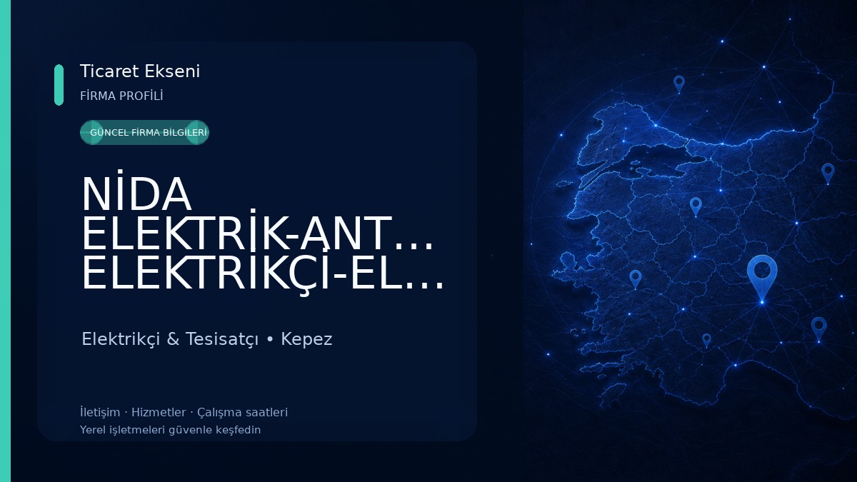 NİDA ELEKTRİK-ANTALYA ELEKTRİKÇİ-ELEKTRİK TAMİRCİSİ Elektrikçi & Tesisatçı