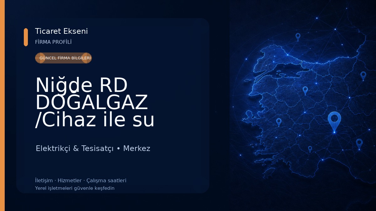 Niğde RD DOĞALGAZ /Cihaz ile su kaçağı tespiti Elektrikçi & Tesisatçı