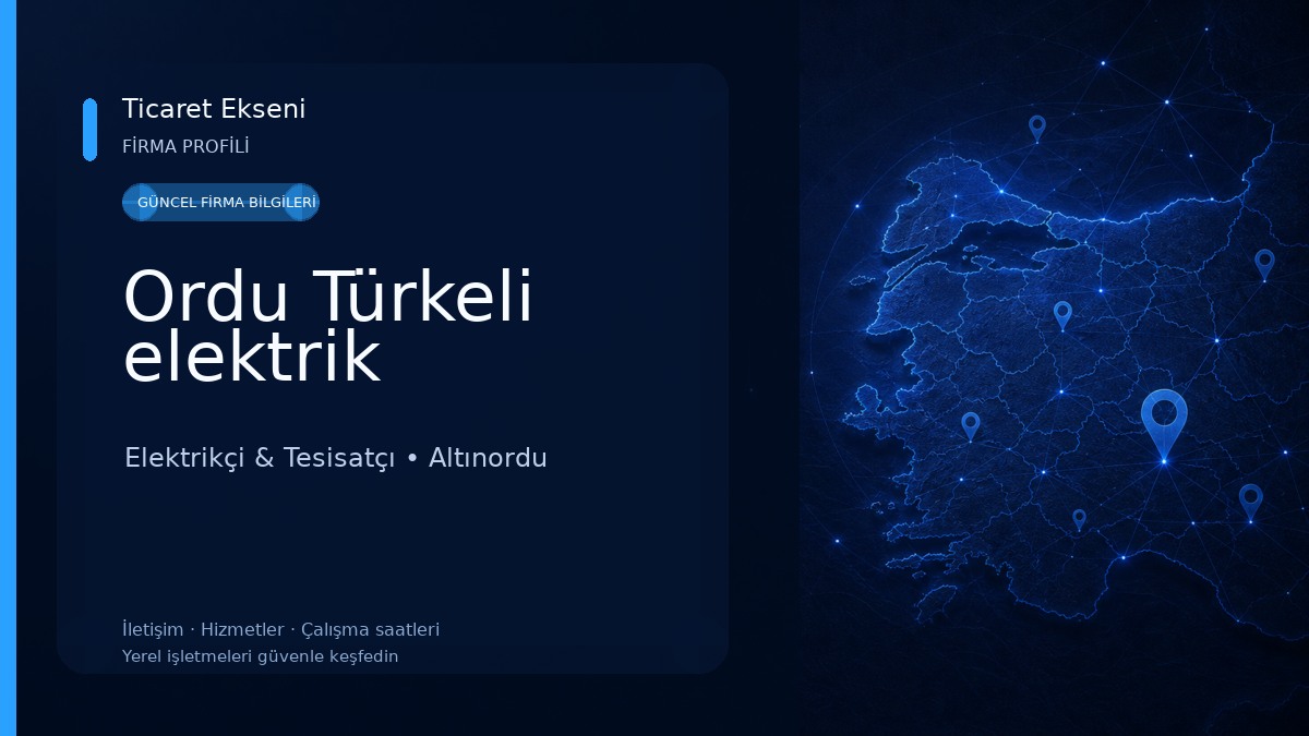 Ordu Türkeli elektrik Elektrikçi & Tesisatçı