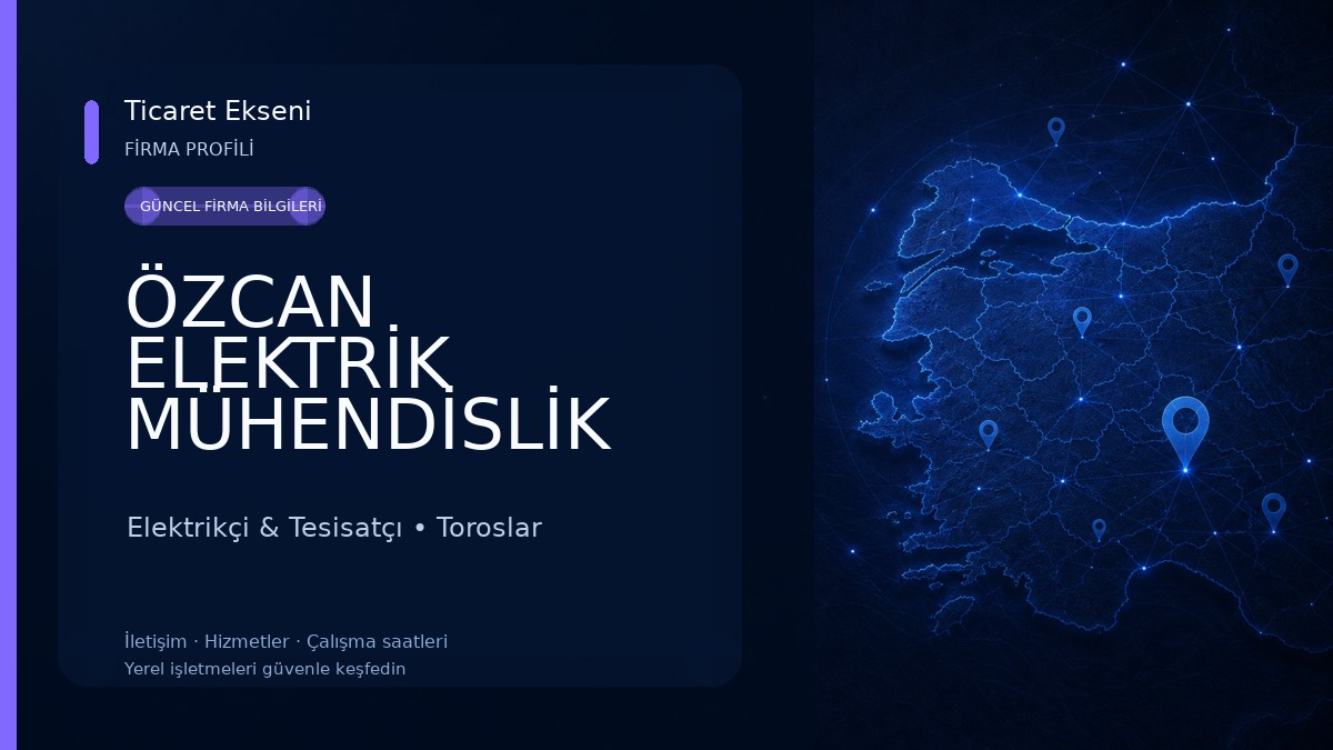 ÖZCAN ELEKTRİK MÜHENDİSLİK Elektrikçi & Tesisatçı