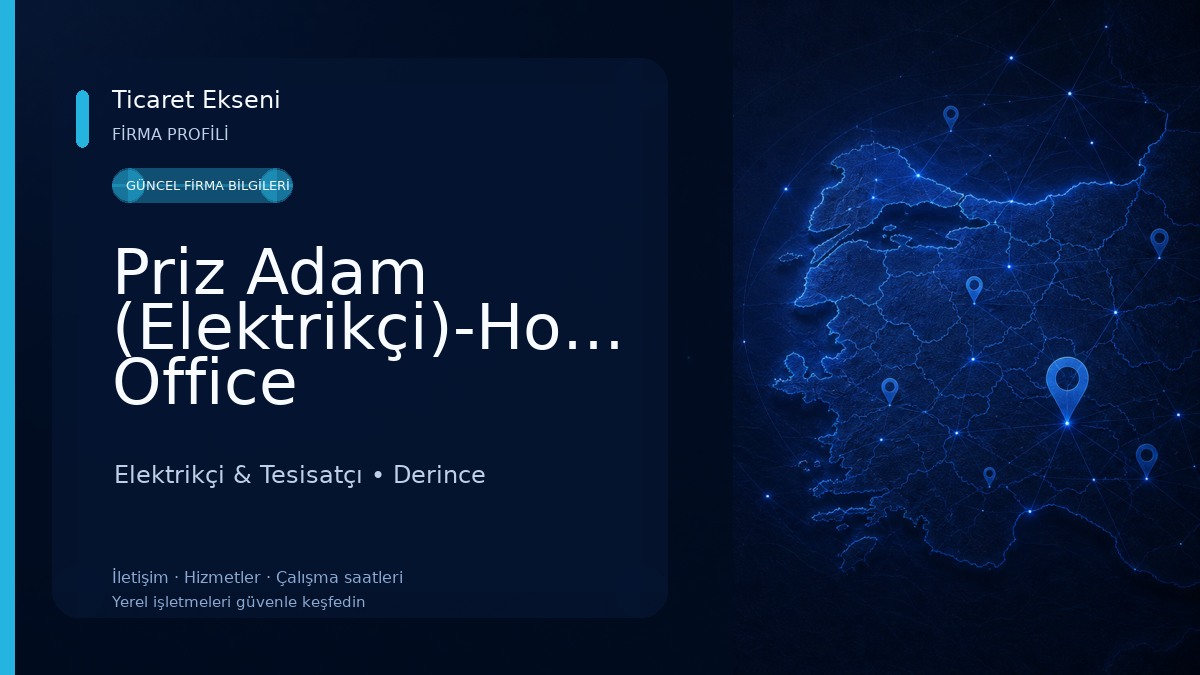 Priz Adam (Elektrikçi)-Home Office Elektrikçi & Tesisatçı