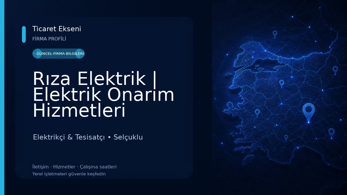 Rıza Elektrik | Elektrik Onarım Hizmetleri Elektrikçi & Tesisatçı
