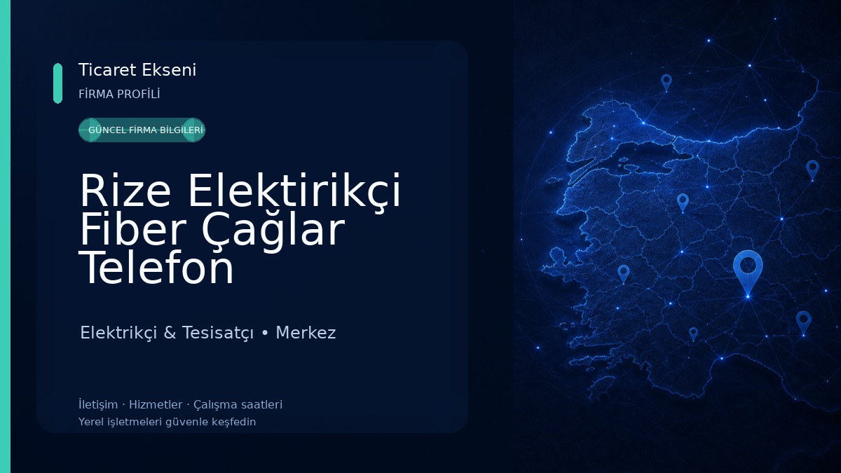 Rize Elektirikçi Fiber Çağlar Telefon 