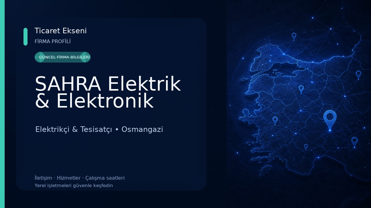 SAHRA Elektrik & Elektronik Elektrikçi & Tesisatçı