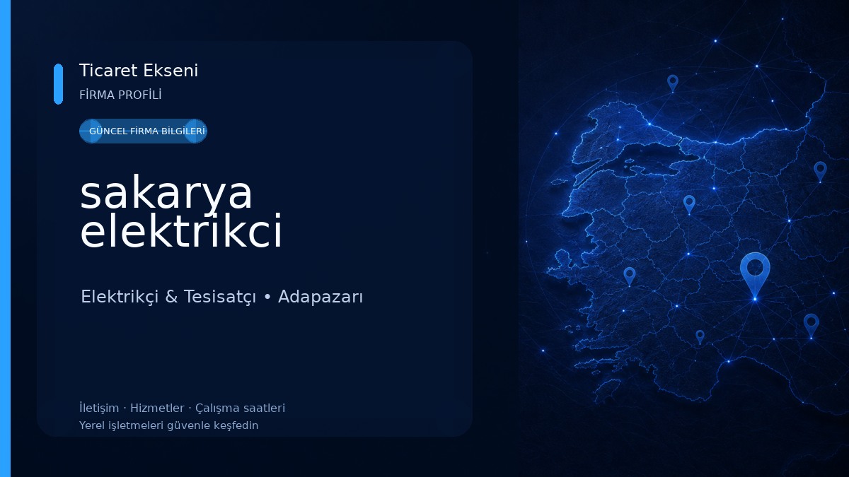 sakarya elektrikci Elektrikçi & Tesisatçı