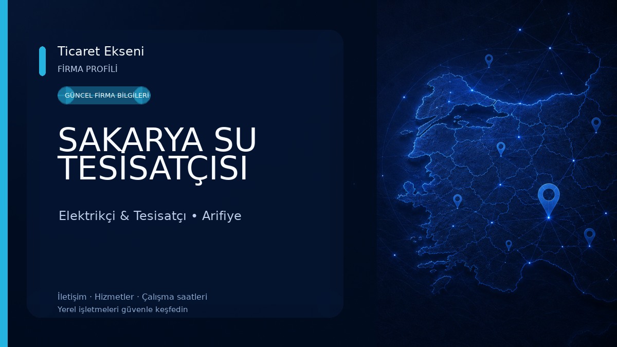 SAKARYA SU TESİSATÇISI Elektrikçi & Tesisatçı