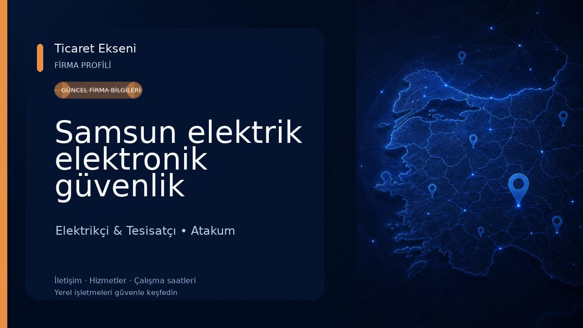 Samsun elektrik elektronik güvenlik sistemleri Elektrikçi & Tesisatçı