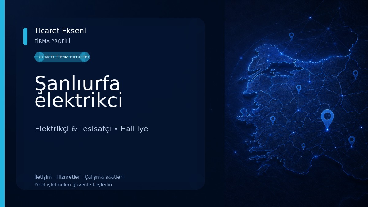 Şanlıurfa elektrikci Elektrikçi & Tesisatçı