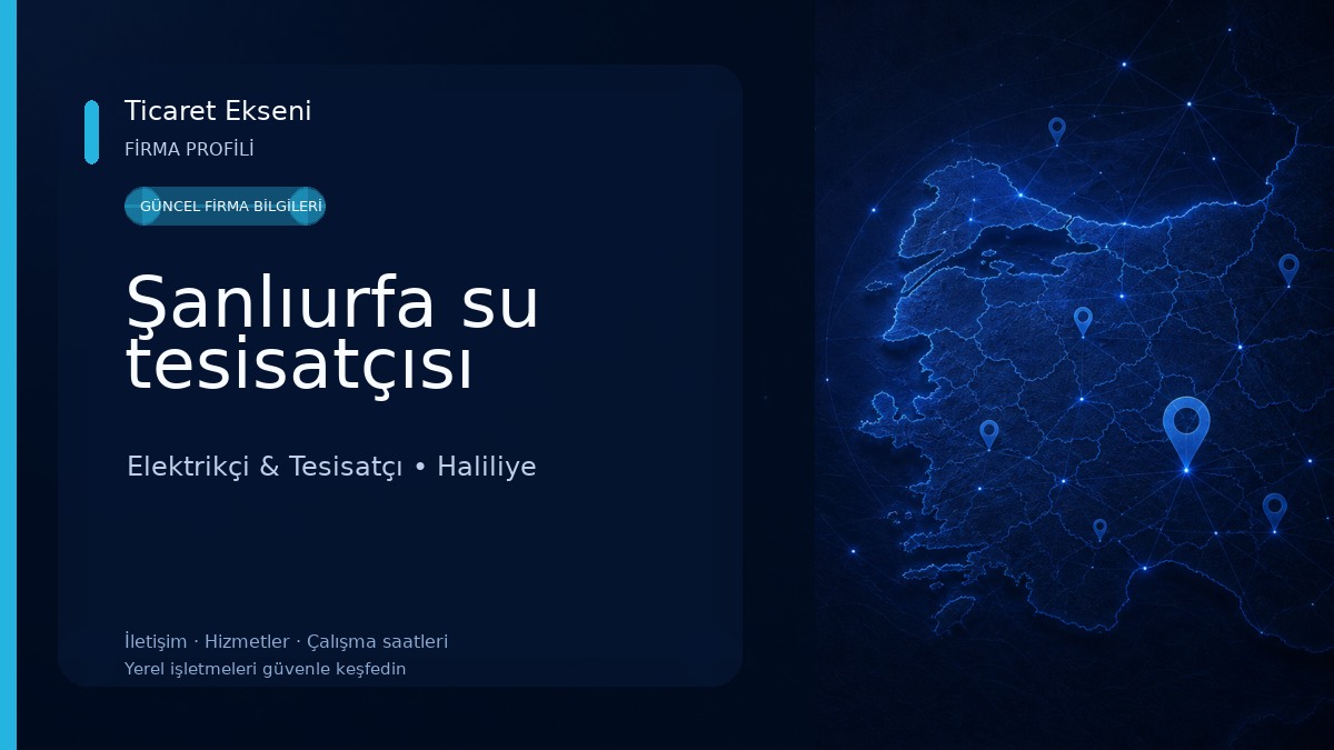 Şanlıurfa su tesisatçısı