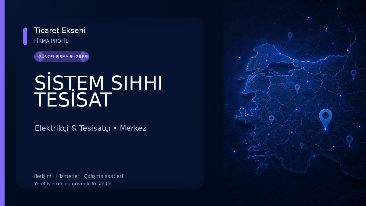 SİSTEM SIHHI TESİSAT Elektrikçi & Tesisatçı