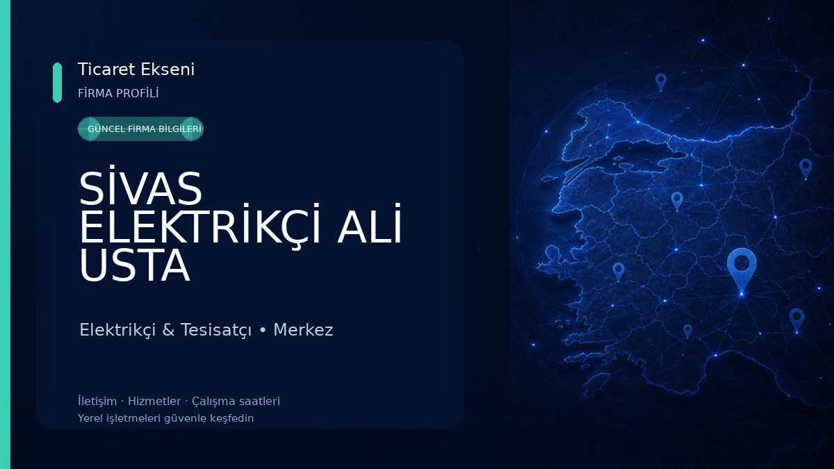 SİVAS ELEKTRİKÇİ ALİ USTA Elektrikçi & Tesisatçı