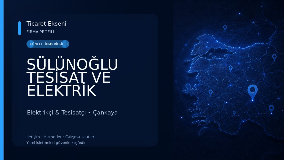 SÜLÜNOĞLU TESİSAT VE ELEKTRİK Elektrikçi & Tesisatçı