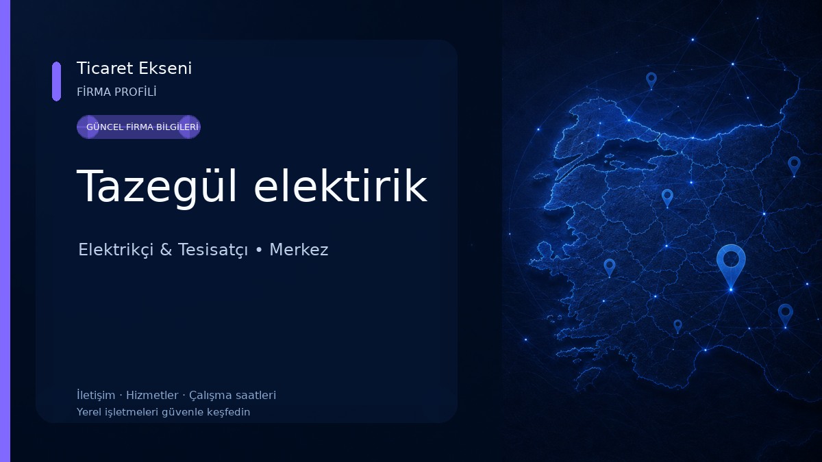 Tazegül elektirik Elektrikçi & Tesisatçı