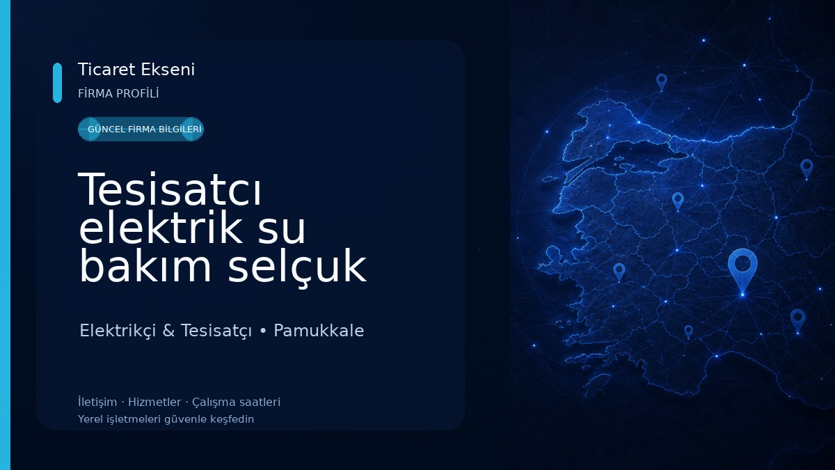Tesisatcı elektrik su bakım selçuk elektrik