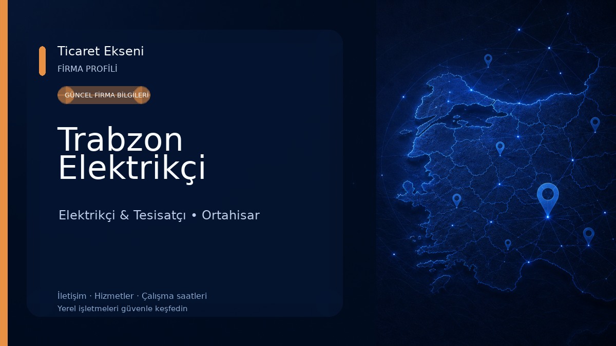 Trabzon Elektrikçi Elektrikçi & Tesisatçı