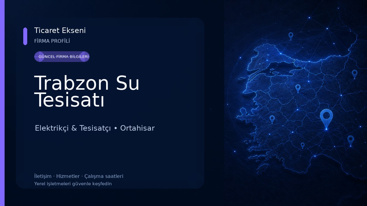 Trabzon Su Tesisatı 