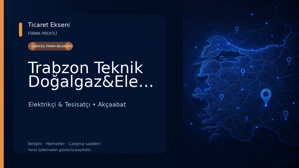 Trabzon Teknik Doğalgaz&Elektirik Elektrikçi & Tesisatçı