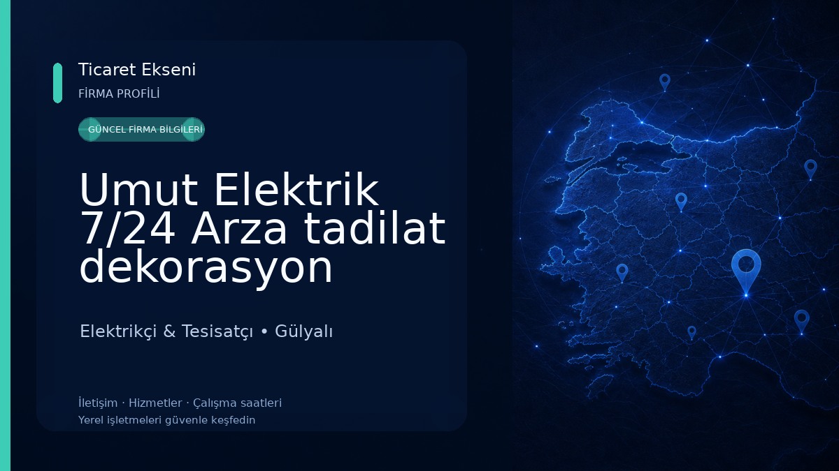 Umut Elektrik 7/24 Arza tadilat dekorasyon Elektrikçi & Tesisatçı