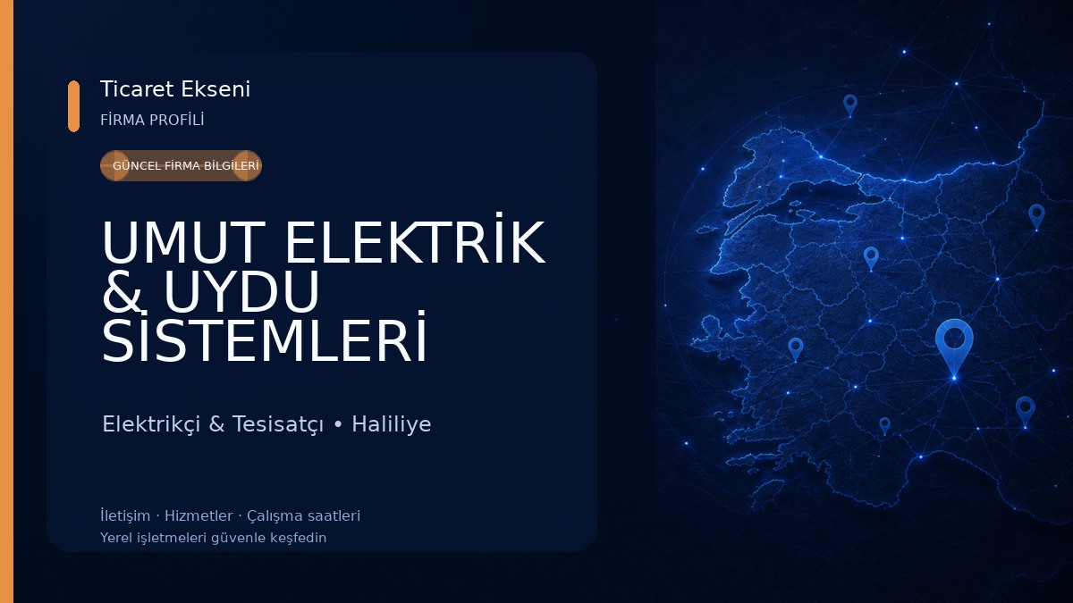 UMUT ELEKTRİK & UYDU SİSTEMLERİ Elektrikçi & Tesisatçı