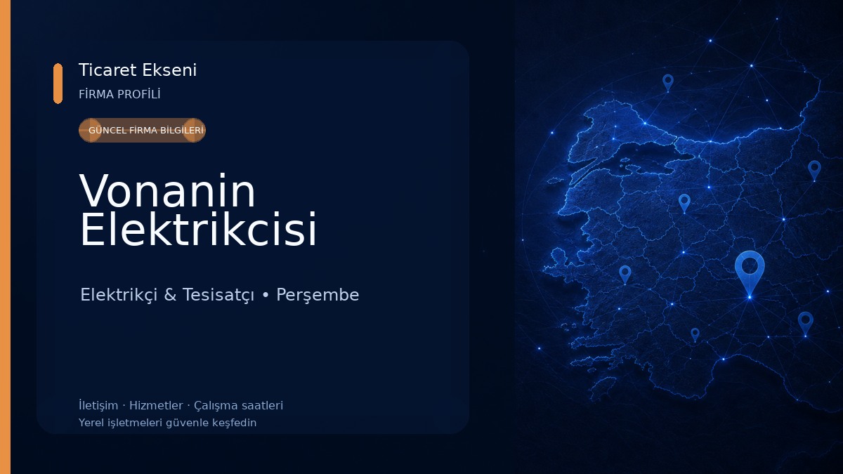 Vonanin Elektrikcisi Elektrikçi & Tesisatçı
