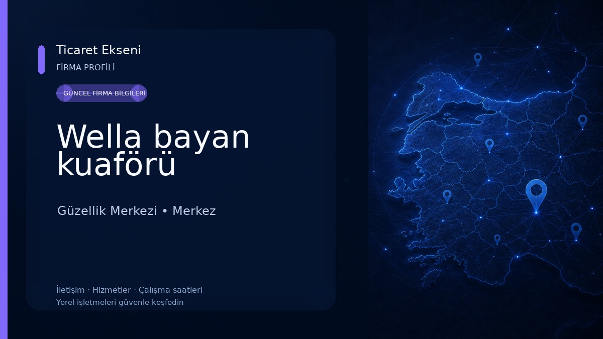 Wella bayan kuaförü