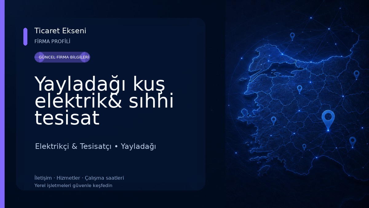 Yayladağı kuş elektrik& sıhhi tesisat Elektrikçi & Tesisatçı